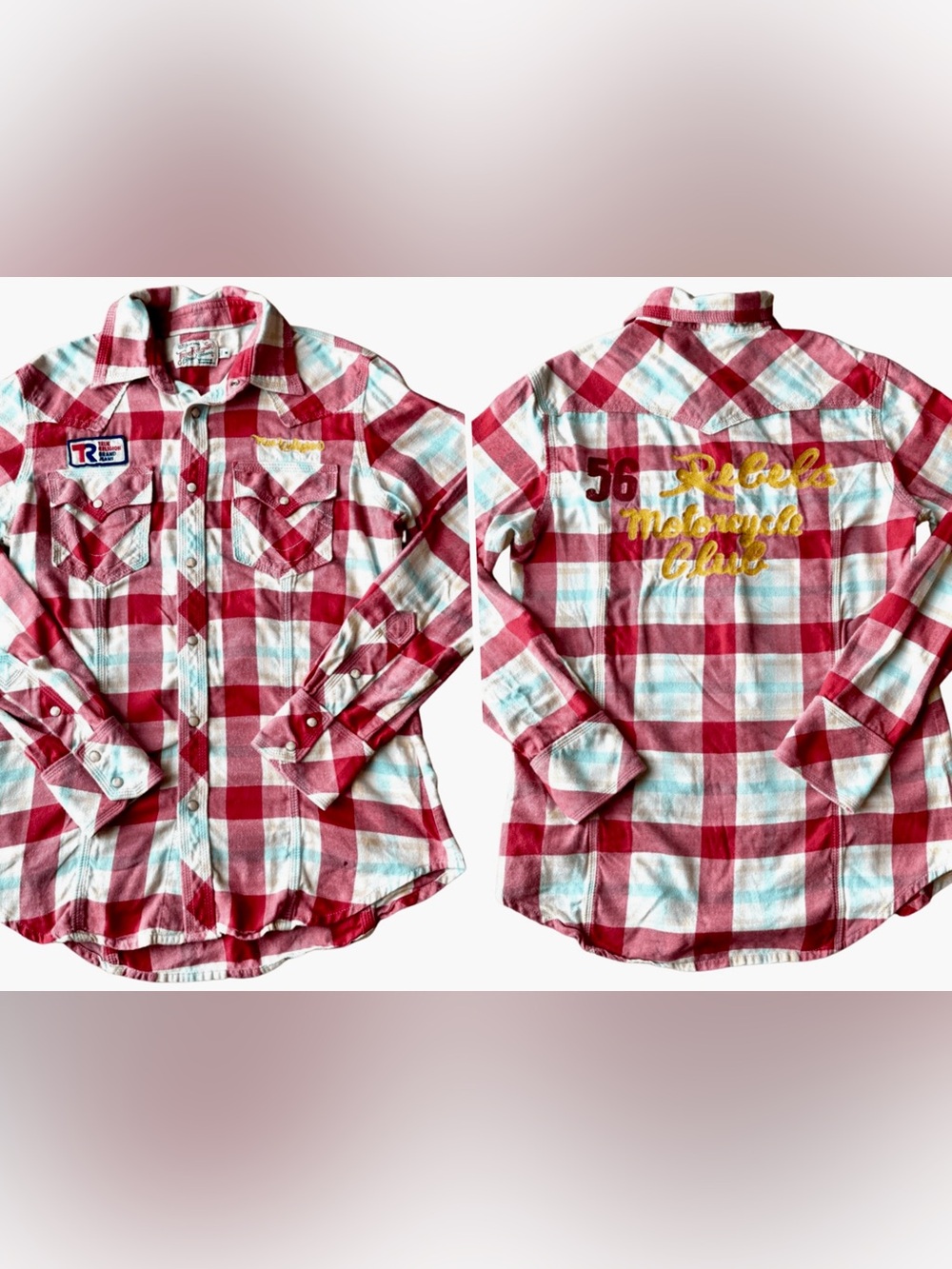 True Religion Bike Club Pearl Snap Flannel